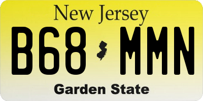NJ license plate B68MMN