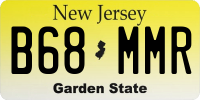 NJ license plate B68MMR