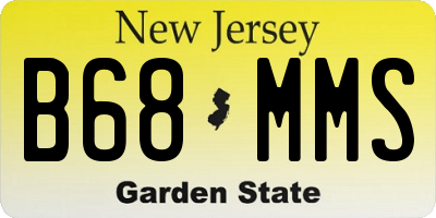 NJ license plate B68MMS