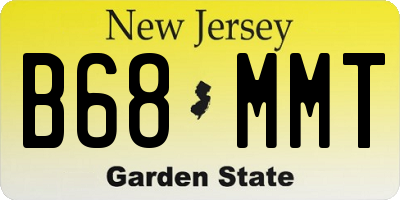 NJ license plate B68MMT