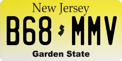 NJ license plate B68MMV