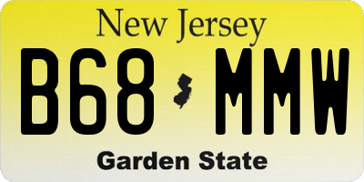 NJ license plate B68MMW