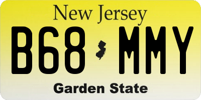 NJ license plate B68MMY