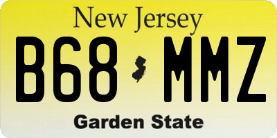 NJ license plate B68MMZ