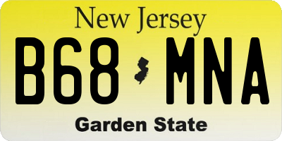 NJ license plate B68MNA