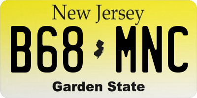 NJ license plate B68MNC