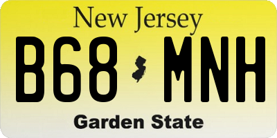 NJ license plate B68MNH