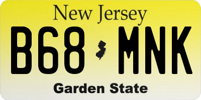 NJ license plate B68MNK