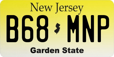NJ license plate B68MNP