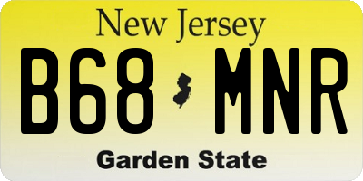 NJ license plate B68MNR