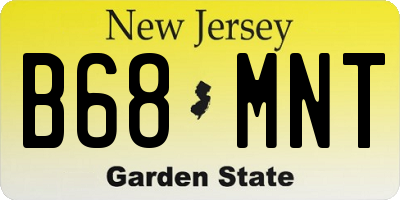 NJ license plate B68MNT