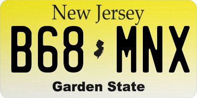 NJ license plate B68MNX