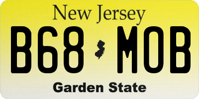 NJ license plate B68MOB
