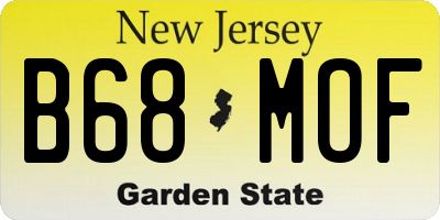 NJ license plate B68MOF