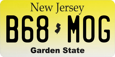NJ license plate B68MOG