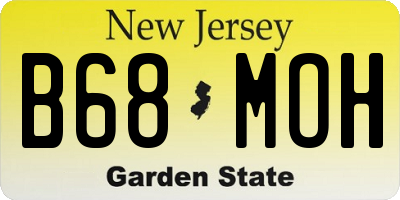 NJ license plate B68MOH