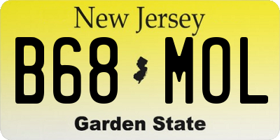 NJ license plate B68MOL