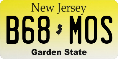 NJ license plate B68MOS