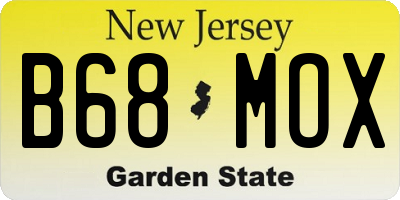 NJ license plate B68MOX