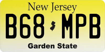 NJ license plate B68MPB