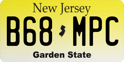 NJ license plate B68MPC