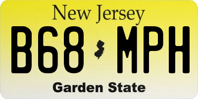 NJ license plate B68MPH