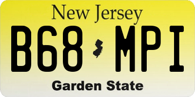 NJ license plate B68MPI