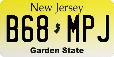 NJ license plate B68MPJ