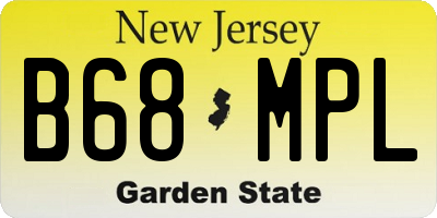 NJ license plate B68MPL