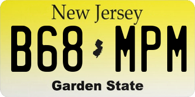 NJ license plate B68MPM