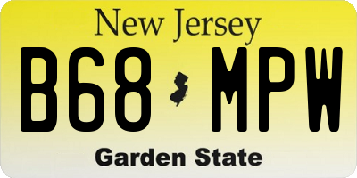 NJ license plate B68MPW