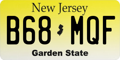 NJ license plate B68MQF