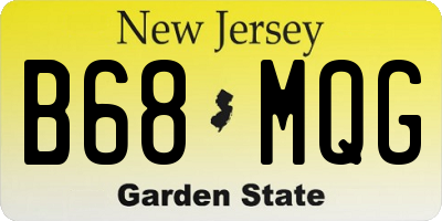 NJ license plate B68MQG