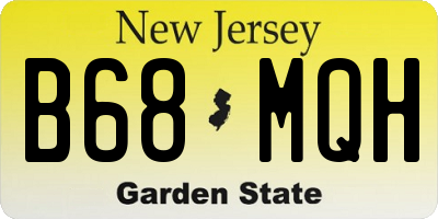 NJ license plate B68MQH