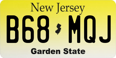 NJ license plate B68MQJ