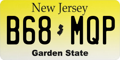 NJ license plate B68MQP