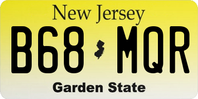 NJ license plate B68MQR