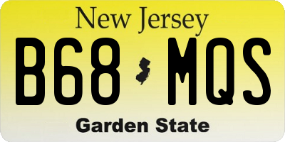 NJ license plate B68MQS