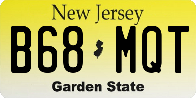 NJ license plate B68MQT