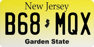 NJ license plate B68MQX