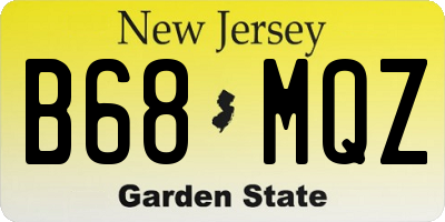 NJ license plate B68MQZ