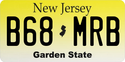 NJ license plate B68MRB