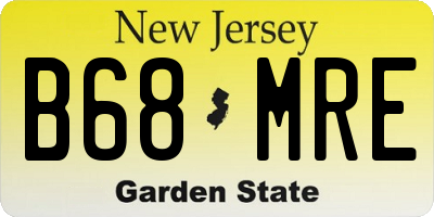 NJ license plate B68MRE