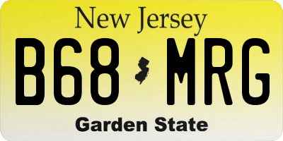 NJ license plate B68MRG