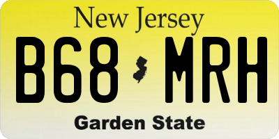 NJ license plate B68MRH
