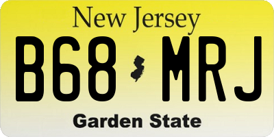 NJ license plate B68MRJ