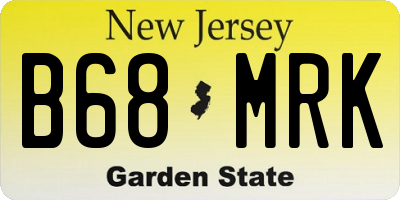 NJ license plate B68MRK