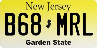 NJ license plate B68MRL