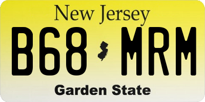 NJ license plate B68MRM