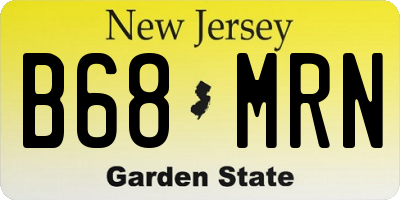 NJ license plate B68MRN